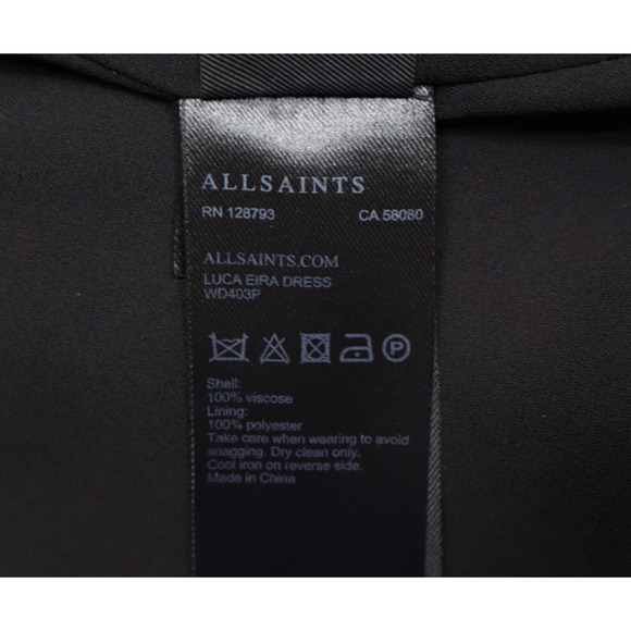 AllSaints Mini Summer Dress Women's Sz 6 Luca Eira Floral Print Viscose - Picture 8 of 9